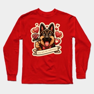 German Shepherd Valentine's day Long Sleeve T-Shirt